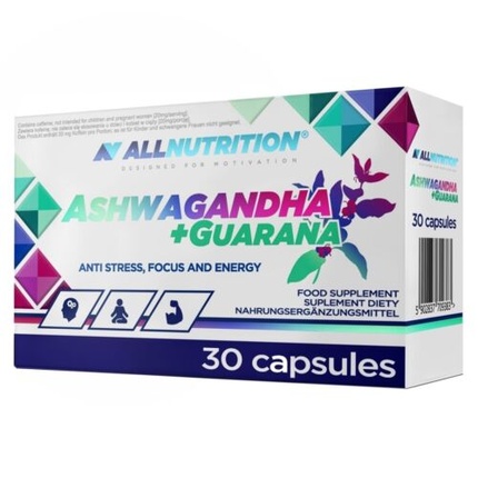 Ашваганда + Гуарана 30 капсул, Allnutrition