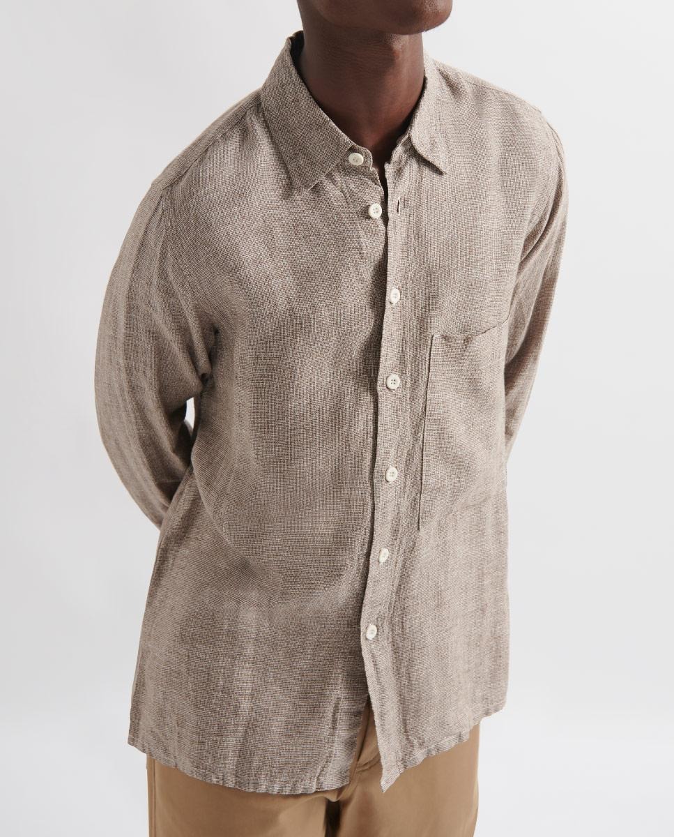 цена Тонкая мужская рубашка с длинными рукавами Loreak Mendian, коричневый