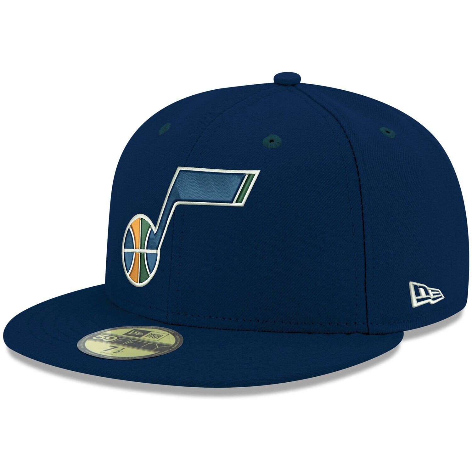 

Мужская облегающая шляпа New Era Navy Utah Jazz Official Team Color 59FIFTY