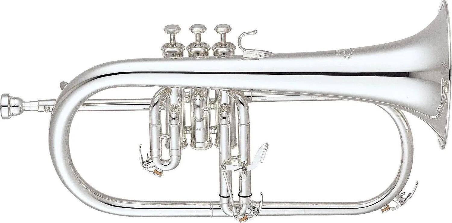 

Yamaha YFH-631G Professional Bb Флюгельгорн — посеребренный, с золотым латунным раструбом