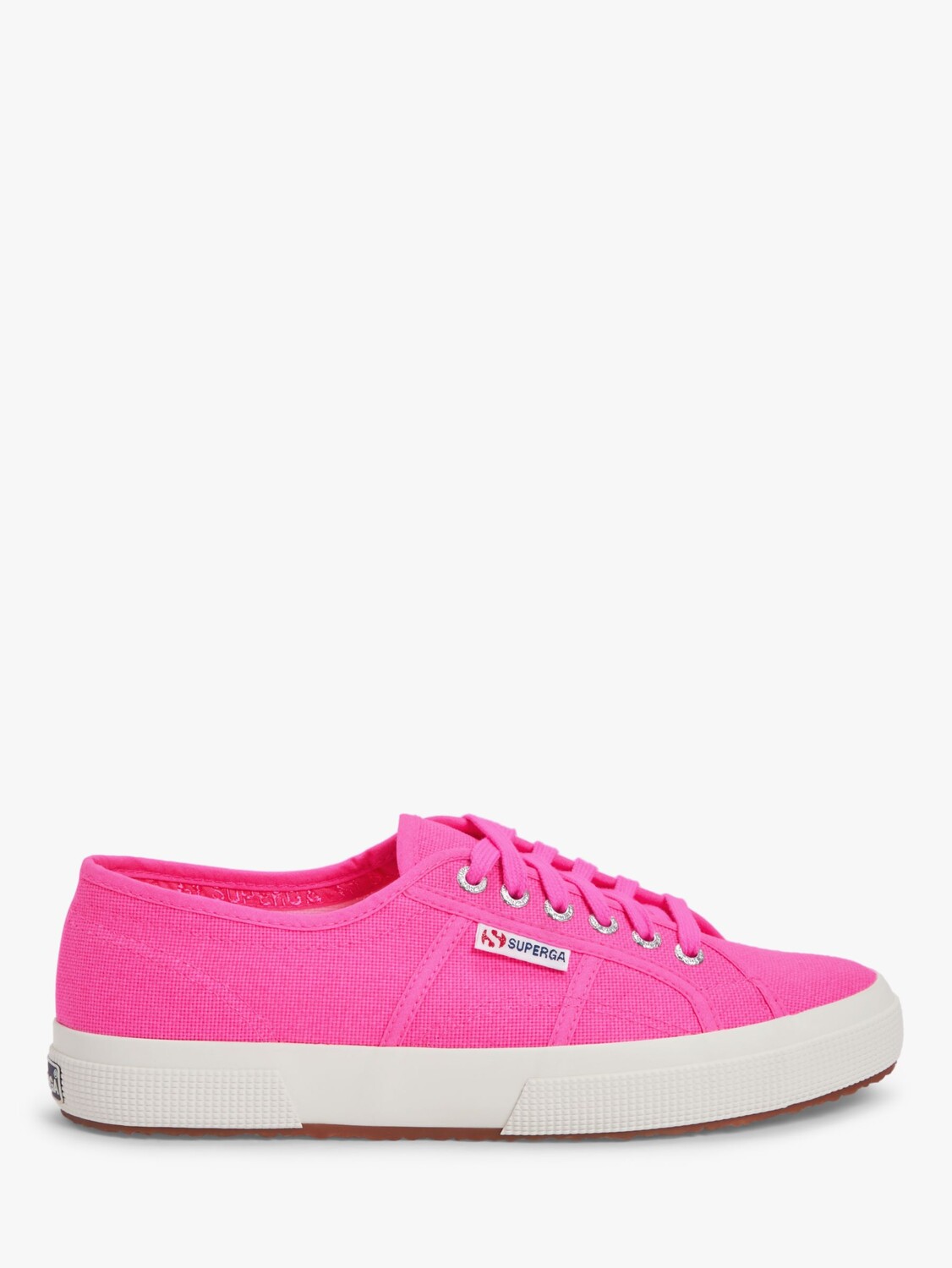 

Холщовые кроссовки Superga 2750 Avorio, неоново-розовые