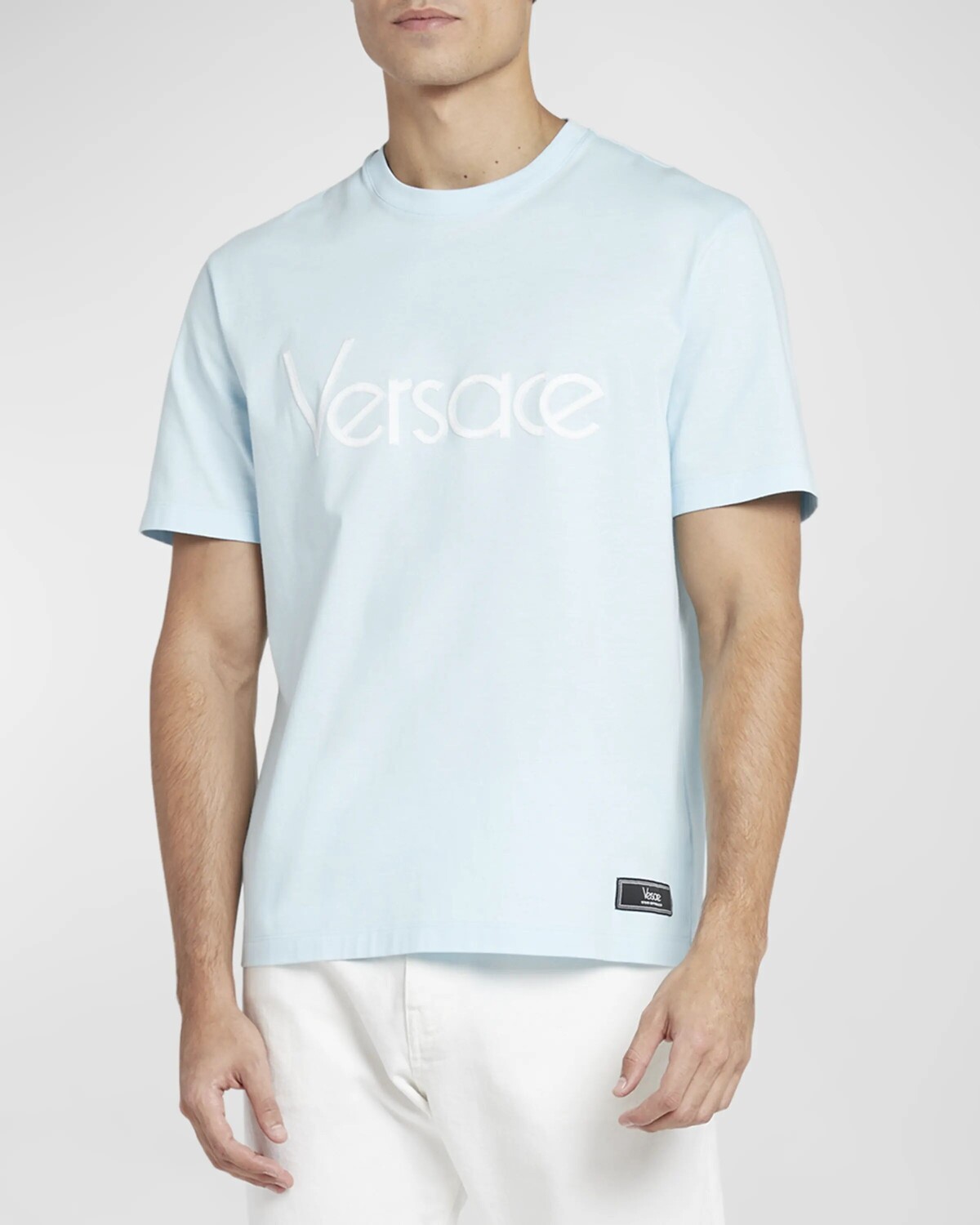 

Мужская футболка с логотипом Tribute Versace, цвет Pale Blue