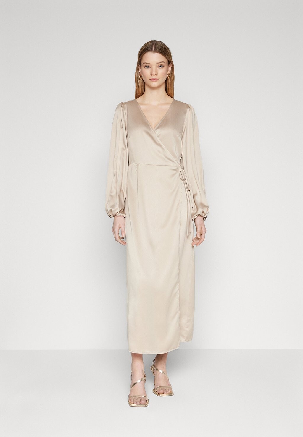 

Вечернее платье Vieille Wrap Ankle Dress VILA, цвет feather gray