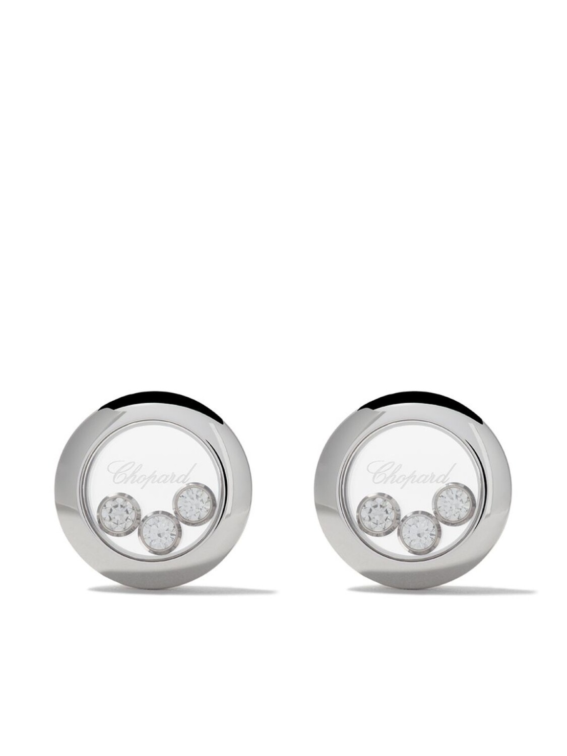 

Серьги-гвоздики Happy Diamonds Icons из белого золота Chopard, серебряный