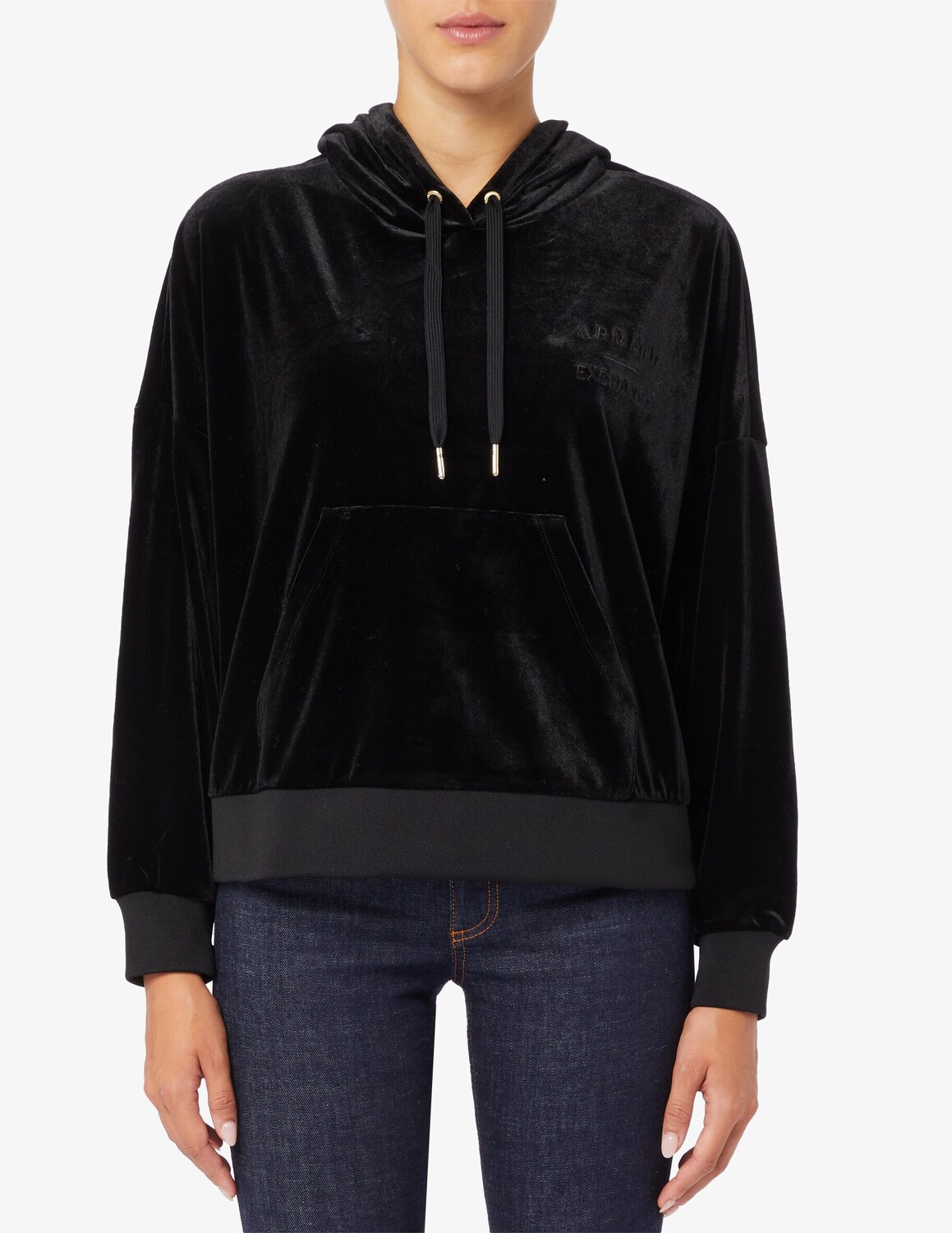 

Толстовка с капюшоном Armani Exchange, черный