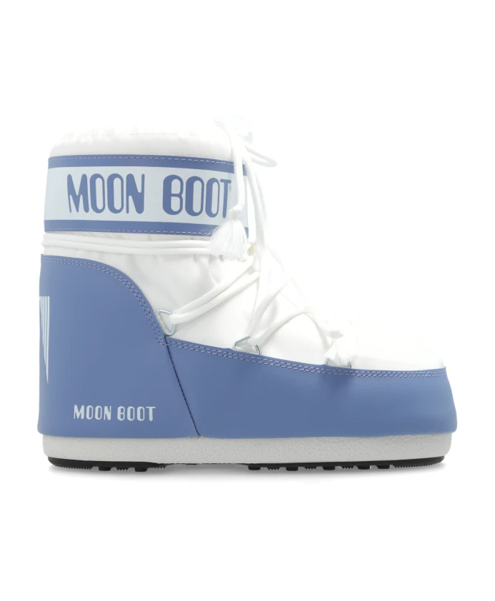 

Зимние сапоги из нейлона с низким логотипом Moon Boot, белый