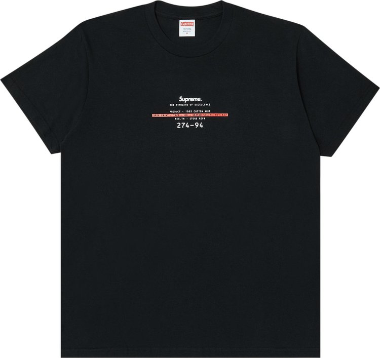 Футболка Supreme Standard 'Black', черный футболка supreme payment black черный