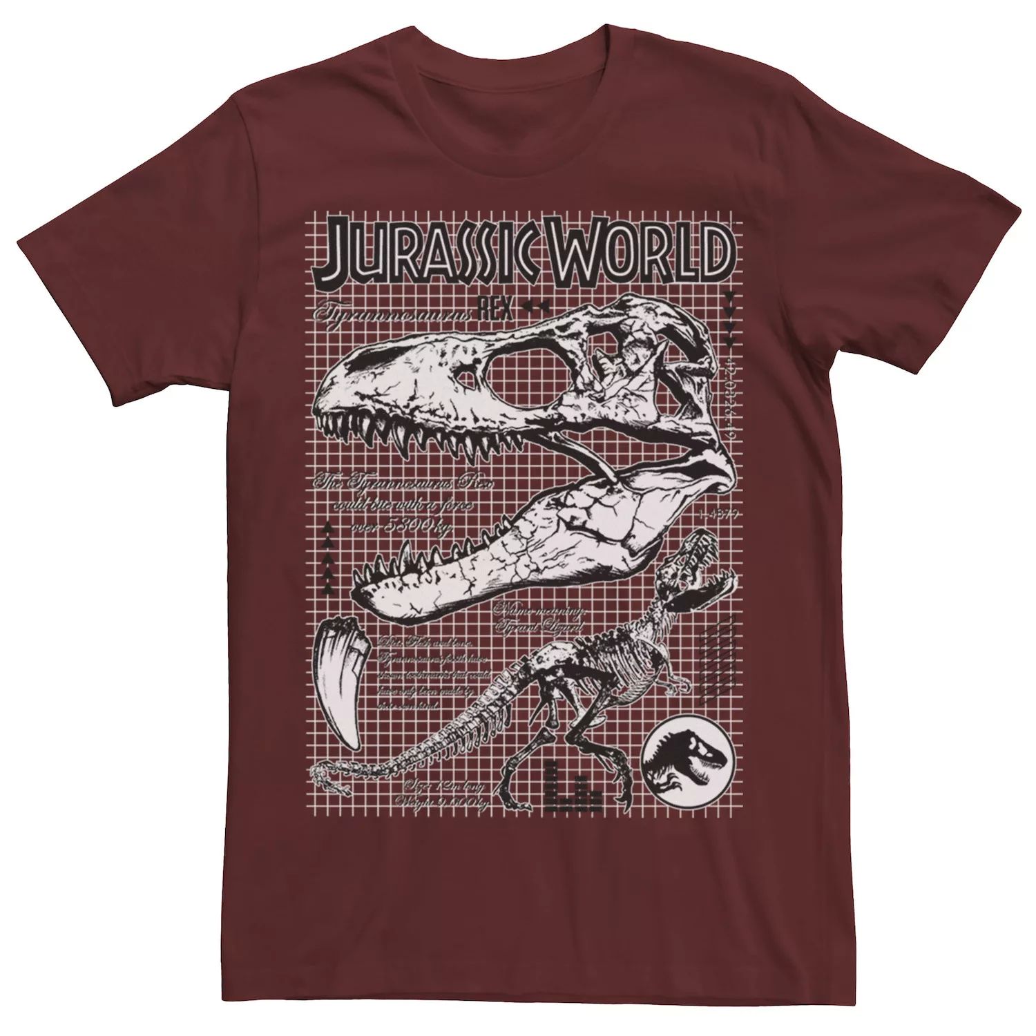 цена Мужская футболка с изображением двух костей тираннозавра Jurassic World