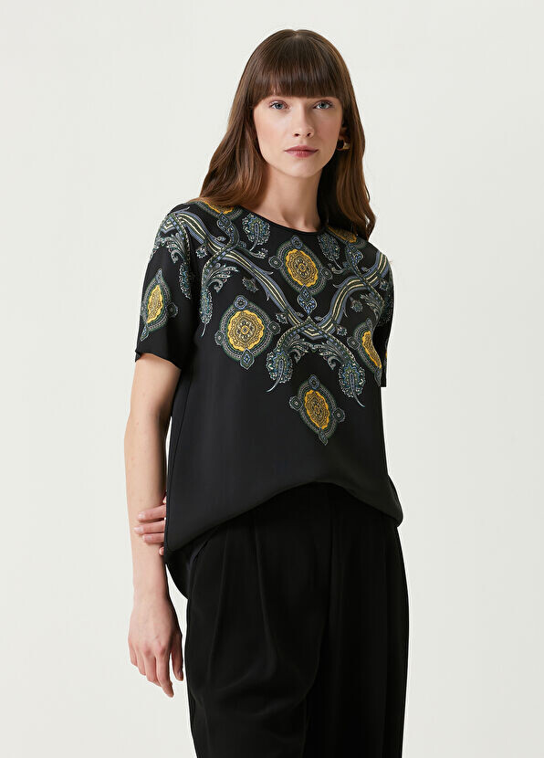 

Узорчатая блузка Etro, черный