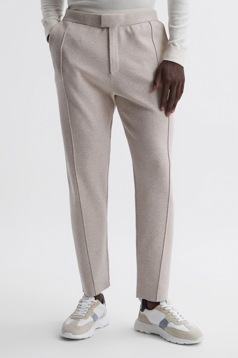 

Трикотажные брюки Jett с декоративным швом спереди Reiss