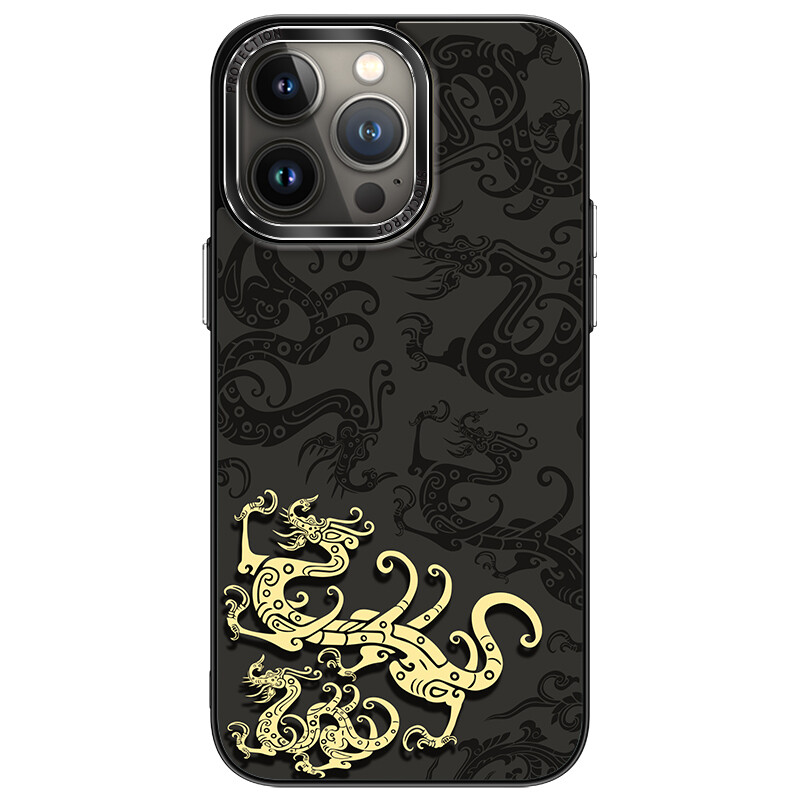 

Элегантный чехол для телефона Yahao, Ryukin dragon pattern black