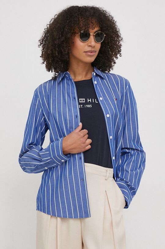

Хлопчатобумажную рубашку Tommy Hilfiger, синий