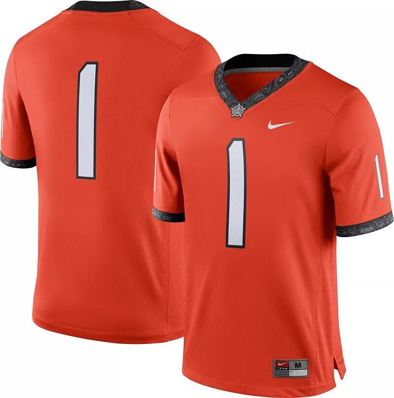 

Мужская футбольная майка Nike Oklahoma State Cowboys #1 оранжевого цвета Alternate Dri-FIT Game Football