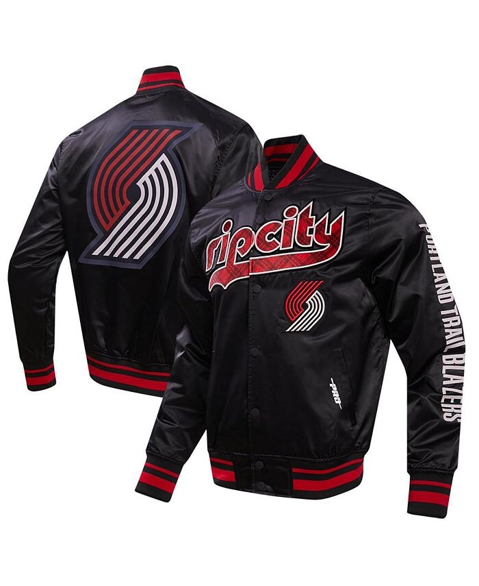 

Мужская черная атласная куртка с длинными кнопками Portland Trail Blazers 2023/24 City Edition Pro Standard, черный