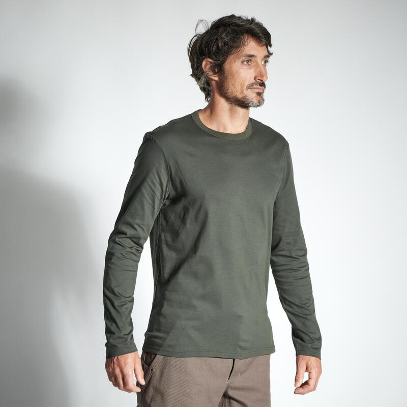 Мужская охотничья футболка с длинным рукавом Solognac 100 Resistant Green