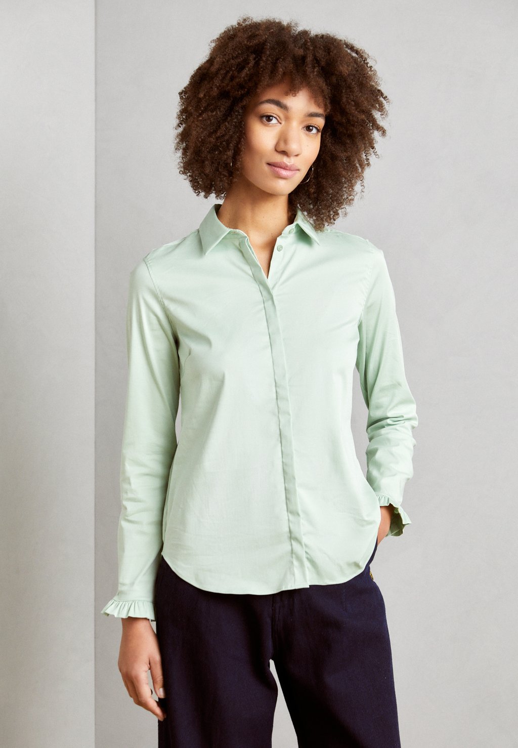 Блузка-рубашка MATTIE FLIP SHIRT Mos Mosh, цвет smoke green