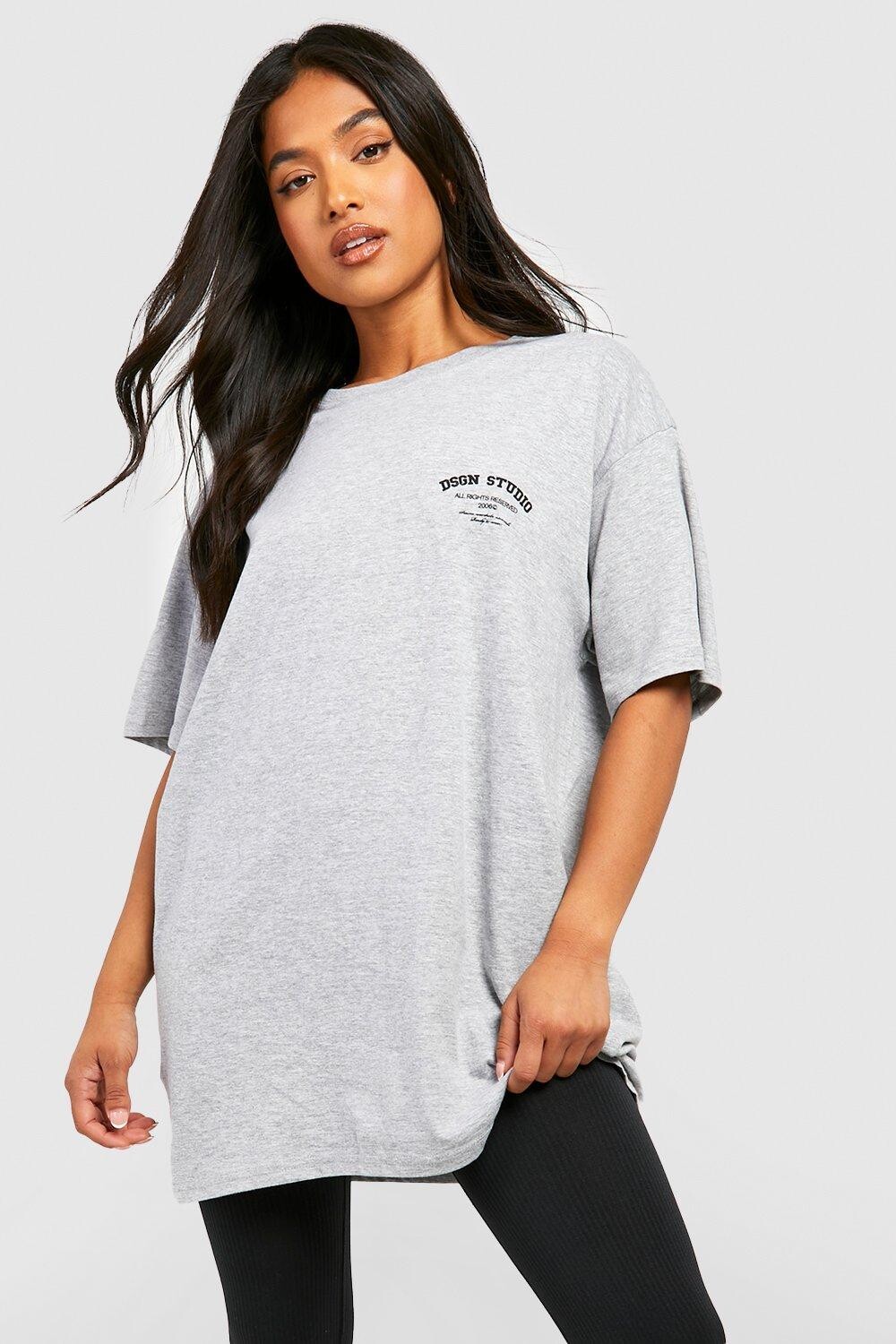 

Футболка petite design studio Boohoo, серый