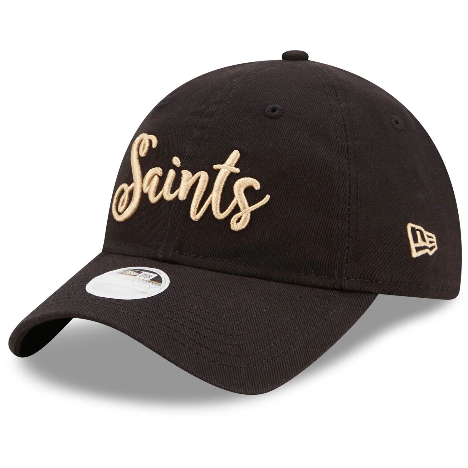 

Женская регулируемая шляпа New Era Black New Orleans Saints Script 9TWENTY New Era