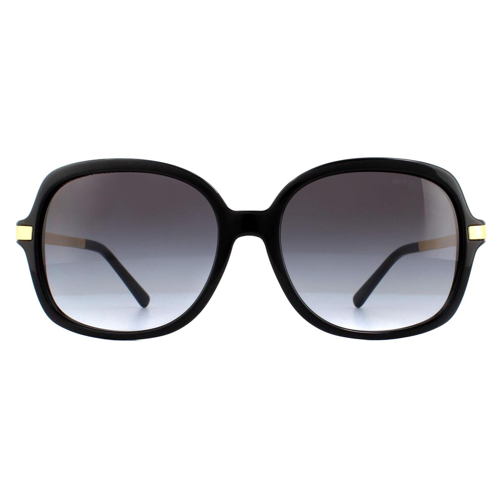 Квадратные черные золотые светло-серые солнцезащитные очки с градиентом Michael Kors, черный цена и фото