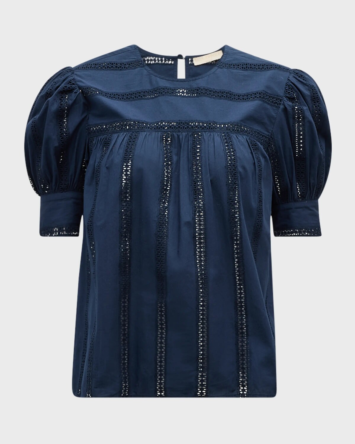 

Хлопковый топ Nara с пышными рукавами и люверсами Ulla Johnson, цвет Midnight