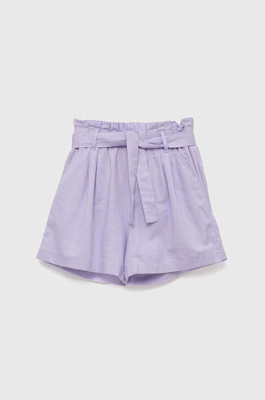 

Детские льняные шорты United Colors of Benetton, фиолетовый