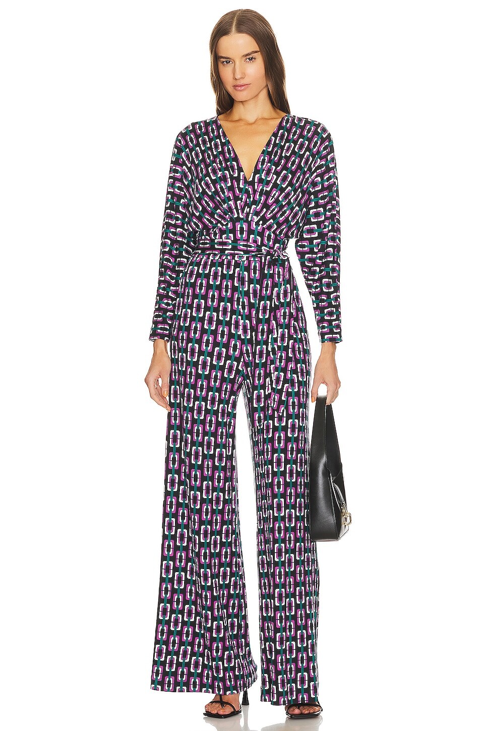 

Комбинезон Diane von Furstenberg Fanny, цвет Chain Geo Multi Black