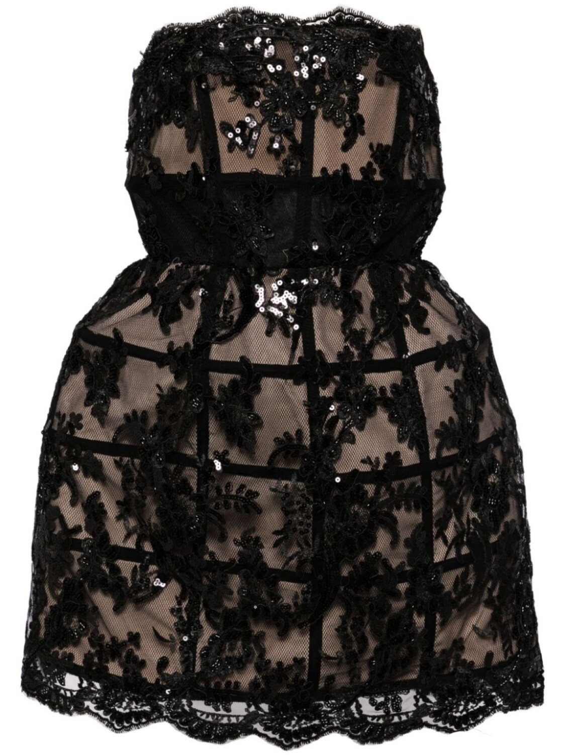 

alice + olivia короткое платье Gerda с пайетками, черный