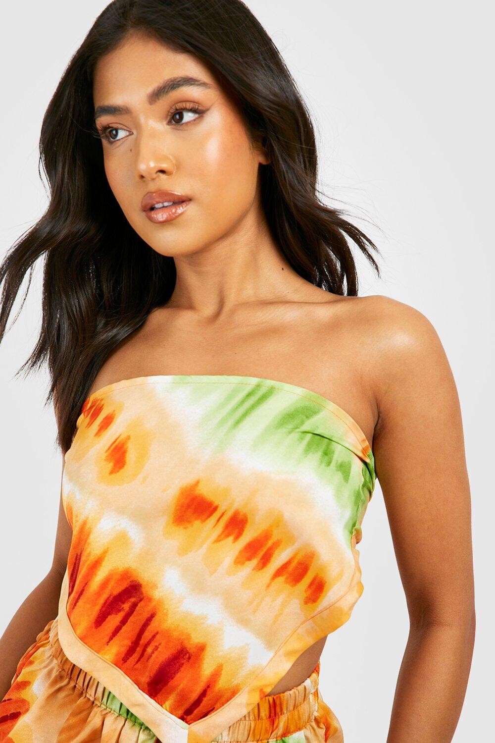 

Топ-шарф petite tie dye Boohoo, разноцветный
