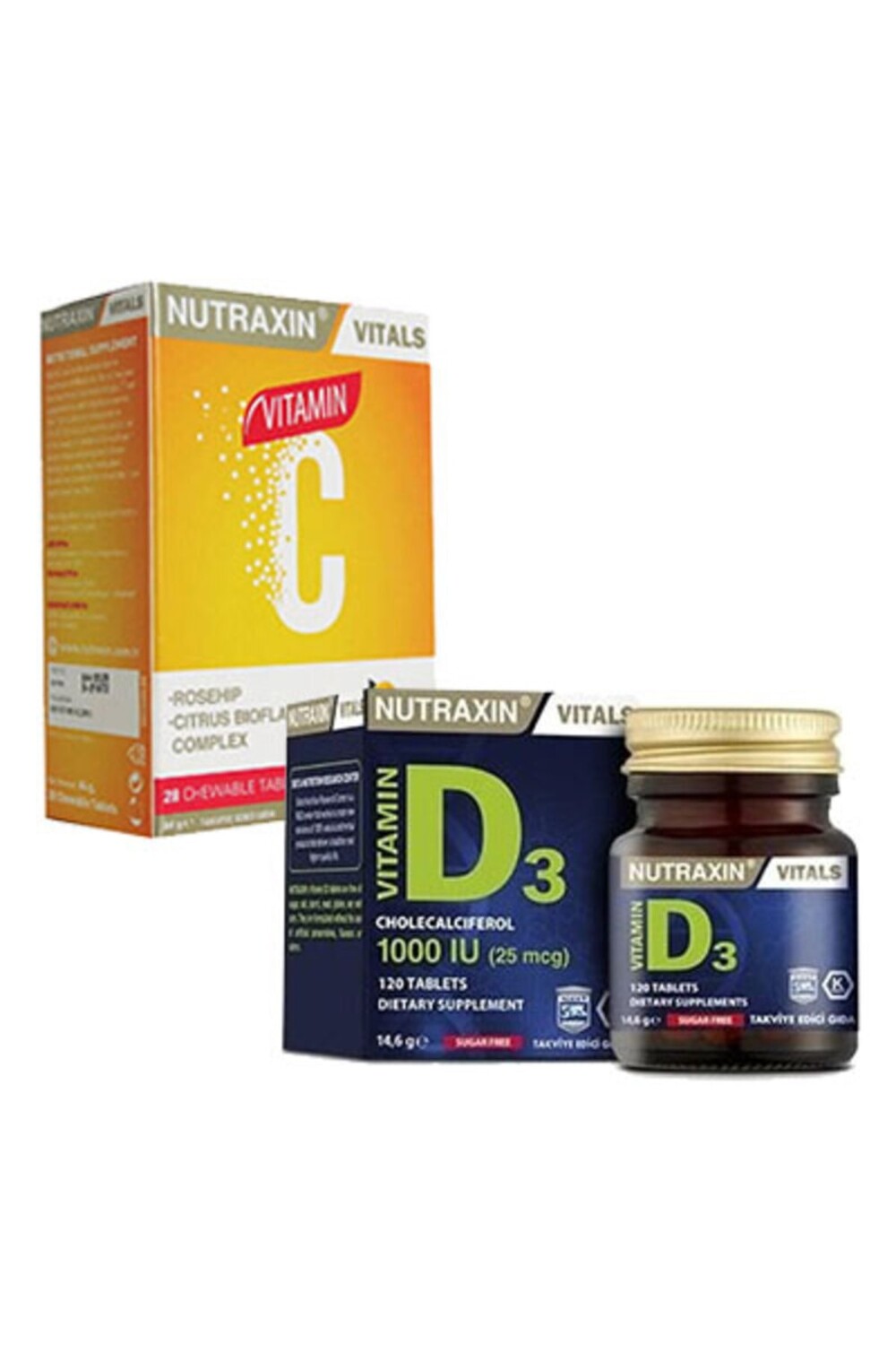 

Nutraxin Витамин С 28 жевательных таблеток и витамин D3