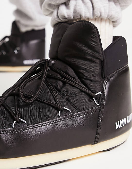 

Черные водоотталкивающие нейлоновые туфли Moon Boot Evolution