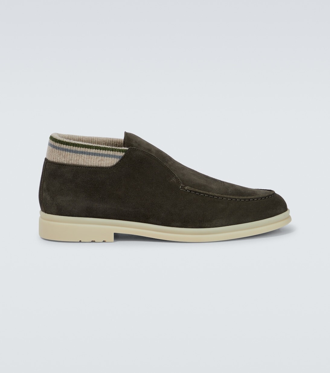 

Замшевые ботильоны Open Wintery Walk Loro Piana, зеленый