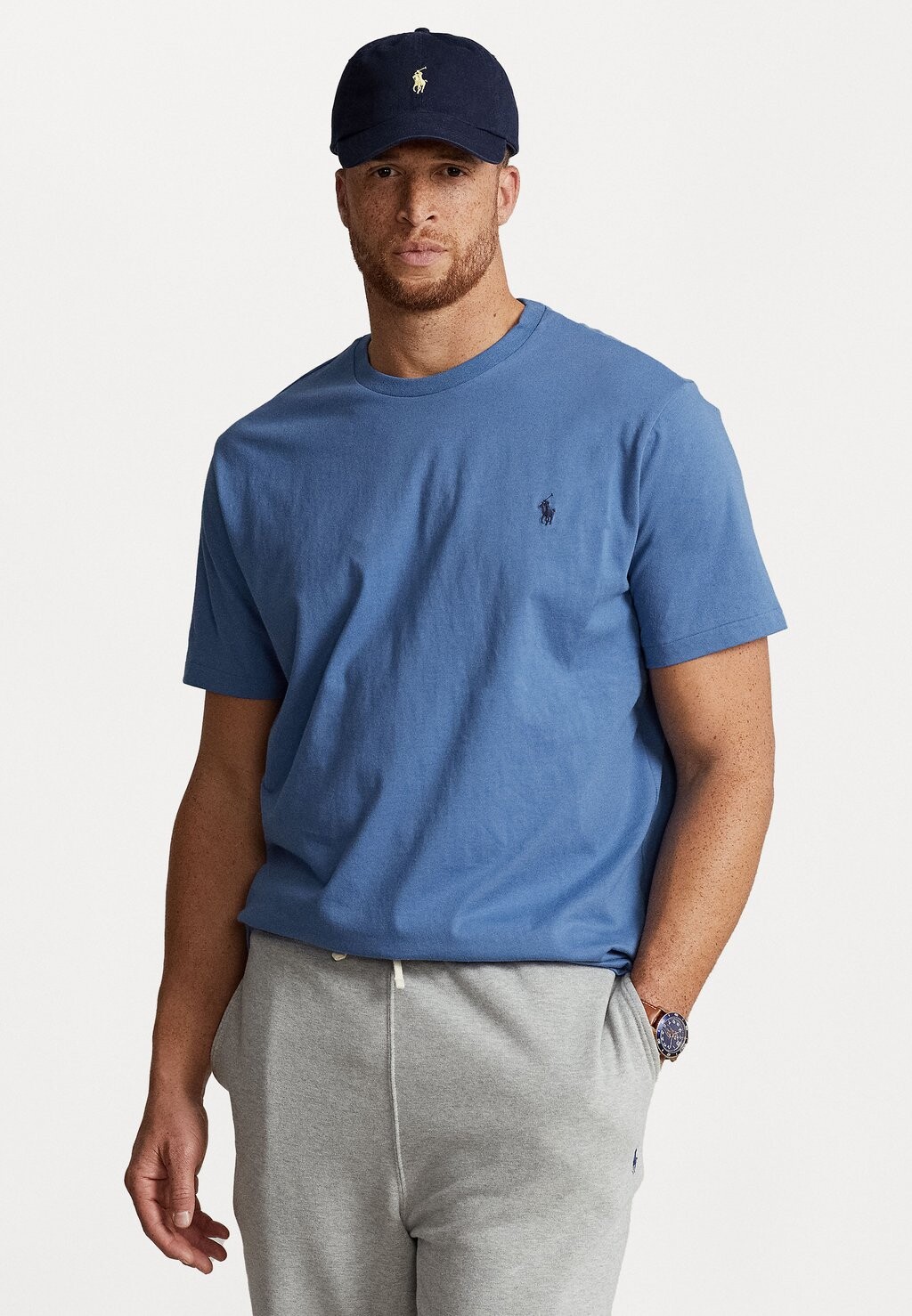 

Базовая футболка Polo Ralph Lauren Big & Tall, французский синий