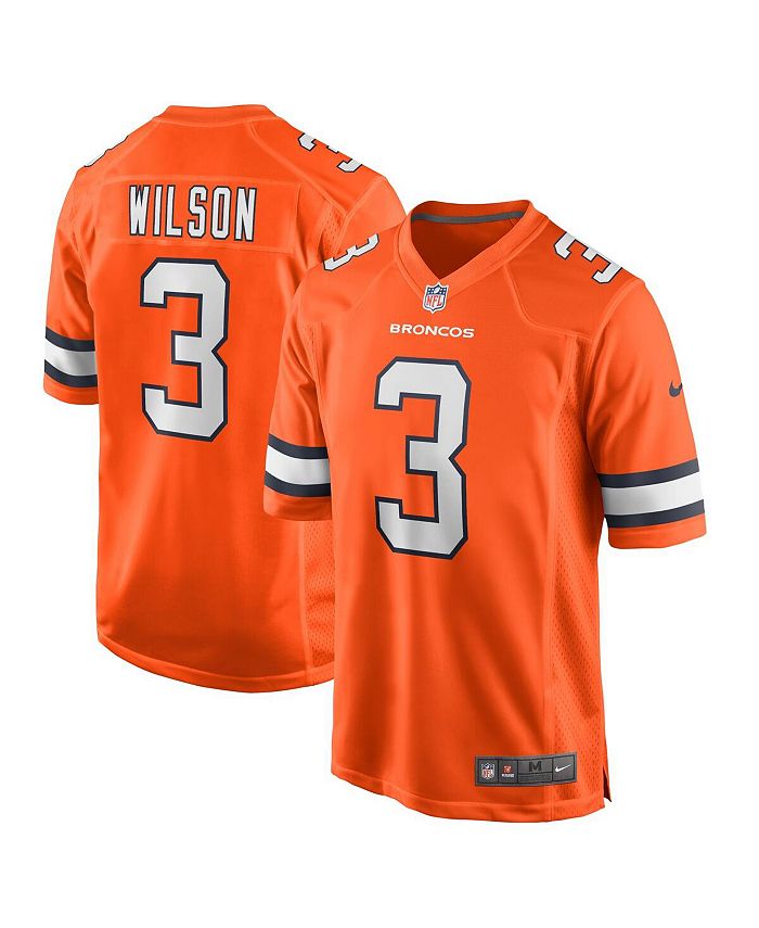 Джерси Big Boys Russell Wilson Orange Denver Broncos Альтернативная игра Nike, оранжевый