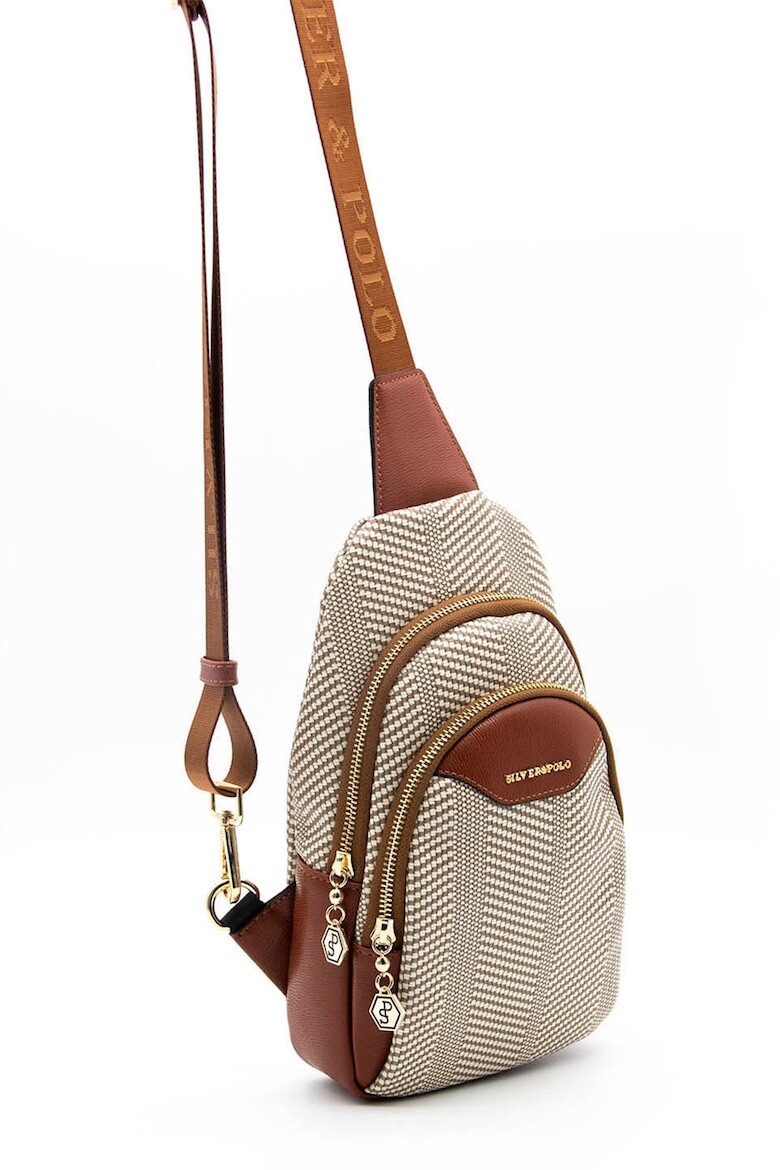 

Рюкзак с рисунком и одной лямкой Silver&Polo, белый