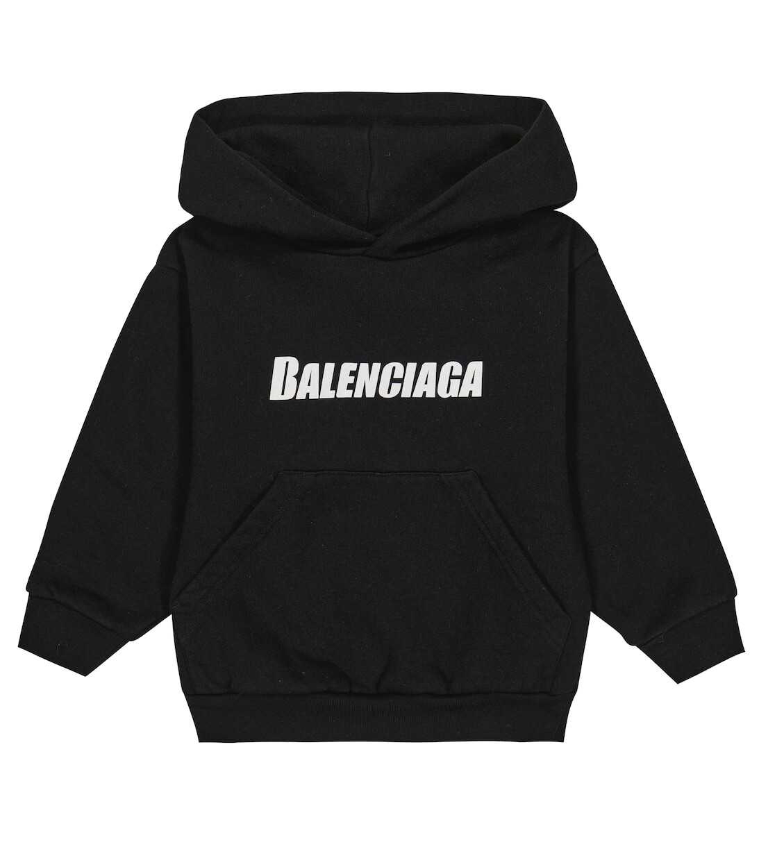 

Худи из хлопкового джерси с логотипом Caps Balenciaga Kids, черный