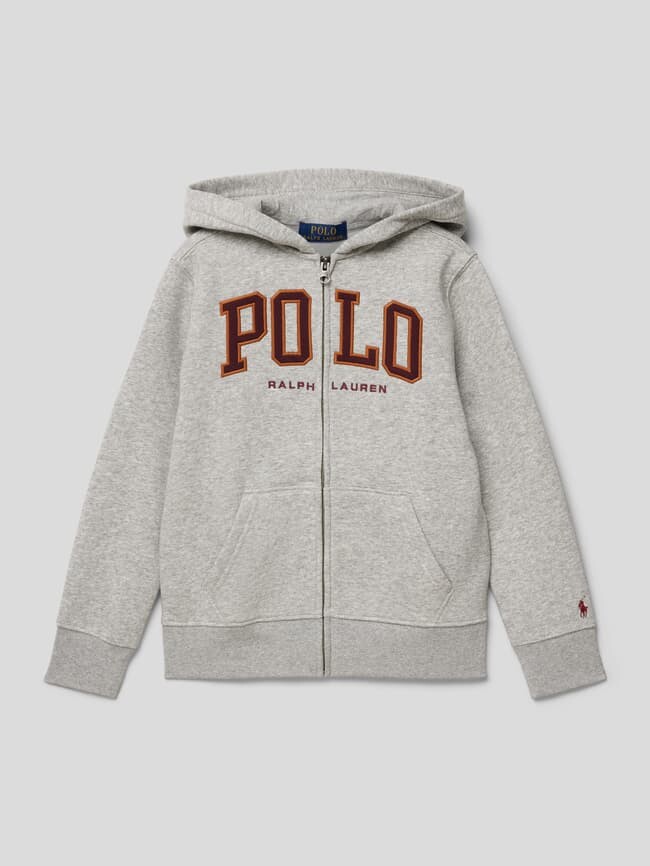 

Толстовка с вышивкой этикеток Polo Ralph Lauren, светло-серый