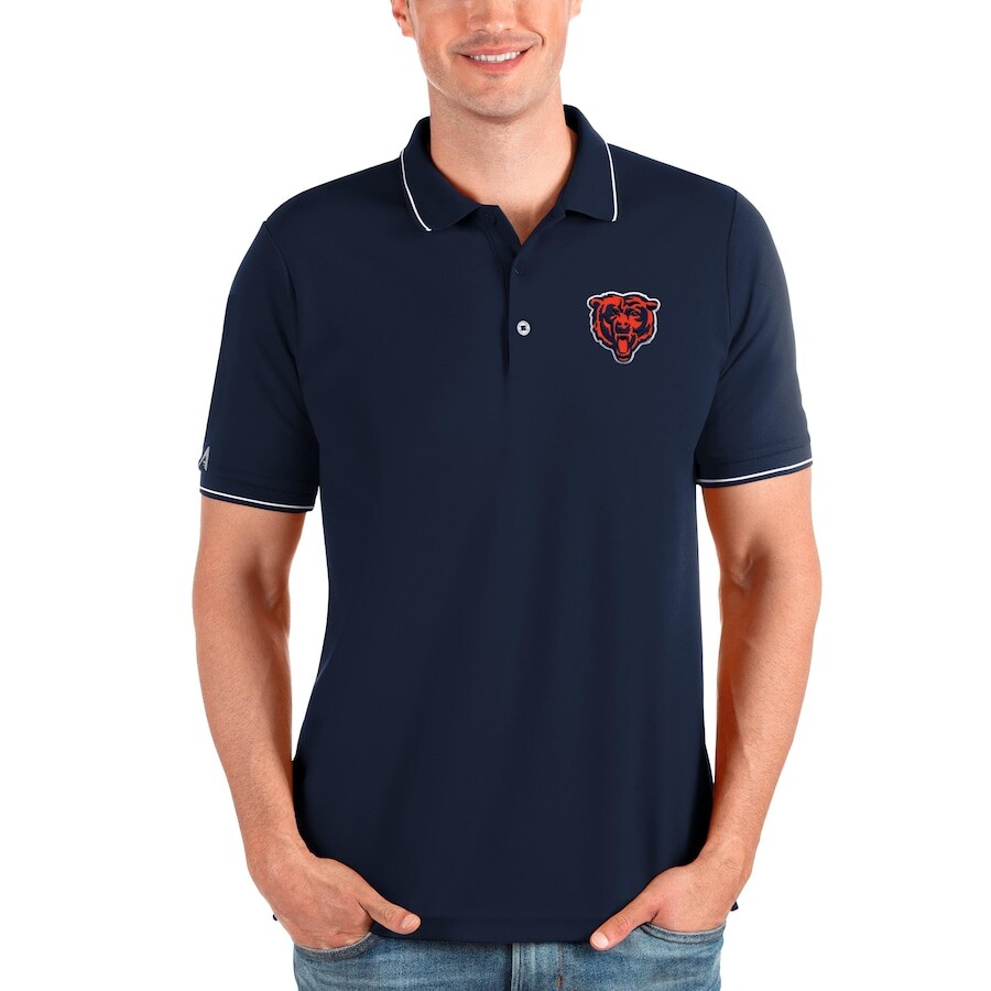 

Поло с коротким рукавом Antigua Chicago Bears, нави