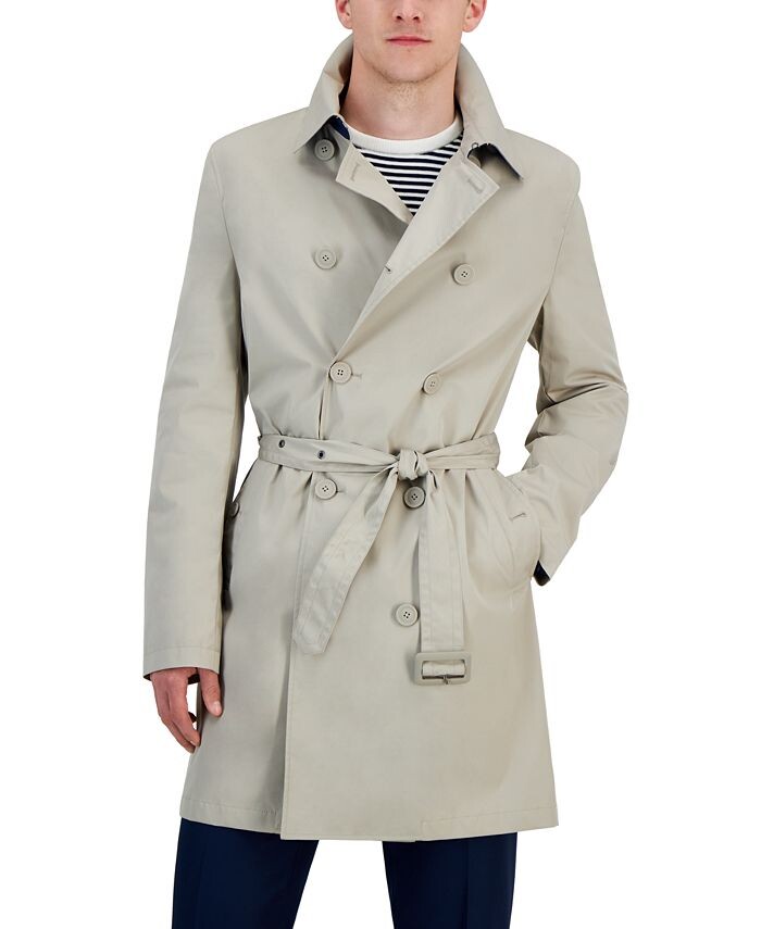 

Мужской плащ современного кроя Tommy Hilfiger, серебро