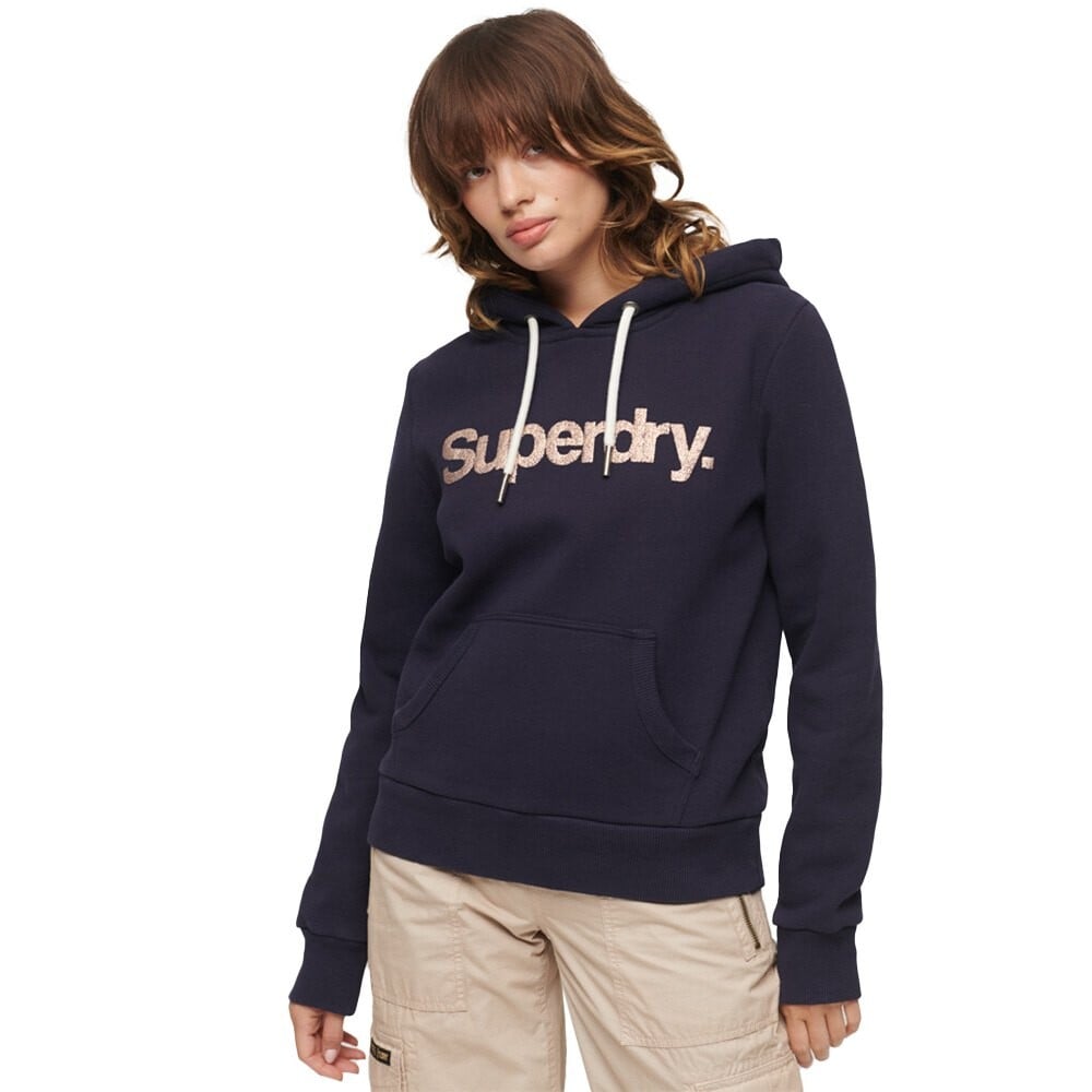 

Худи Superdry Metallic Core Logo, синий