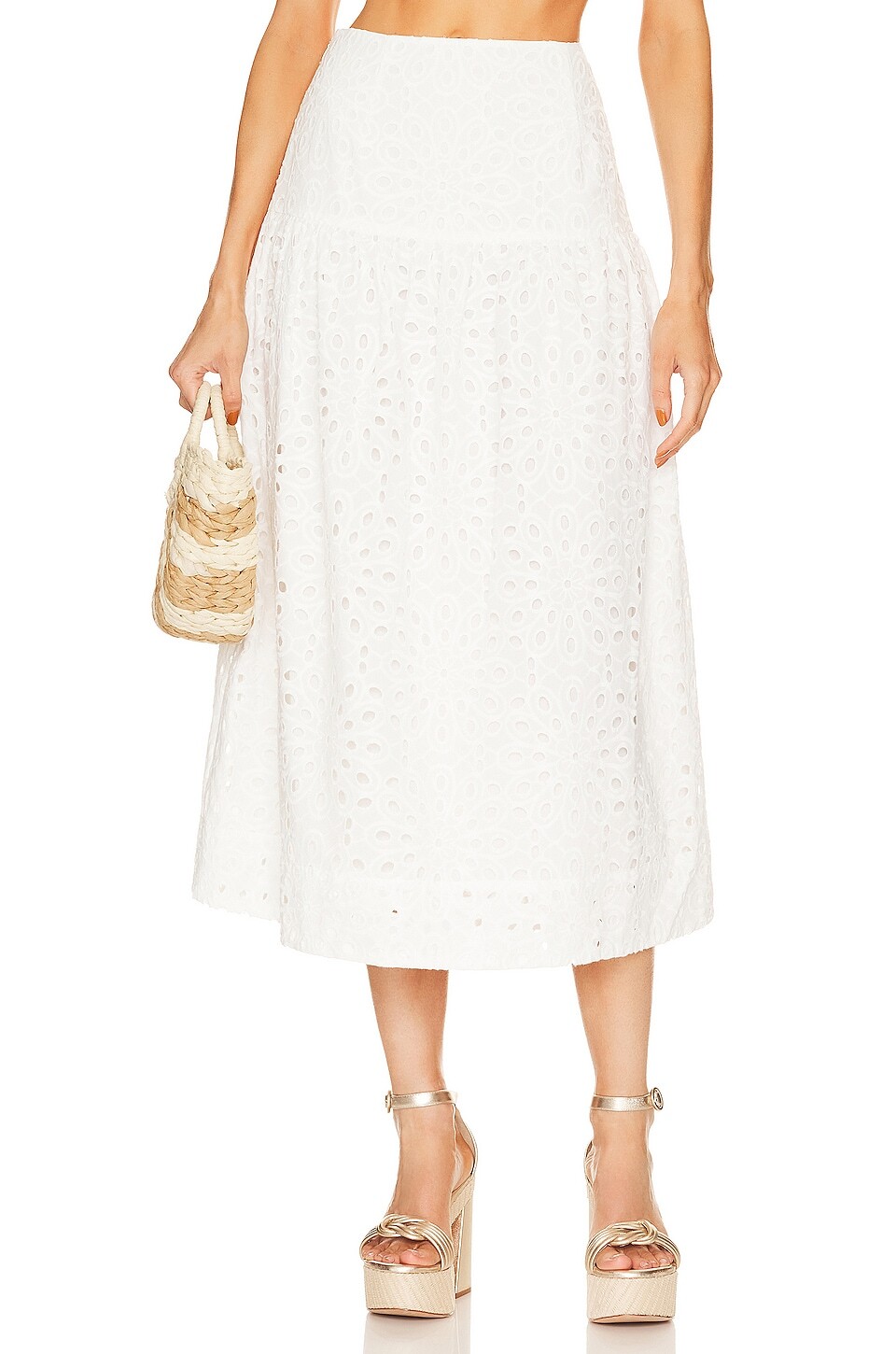 

Юбка Karina Grimaldi Devi Eyelet, белый