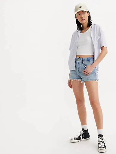 

501 женские шорты оригинального кроя с высокой посадкой Levi's, цвет Mega Vibe - Medium Wash