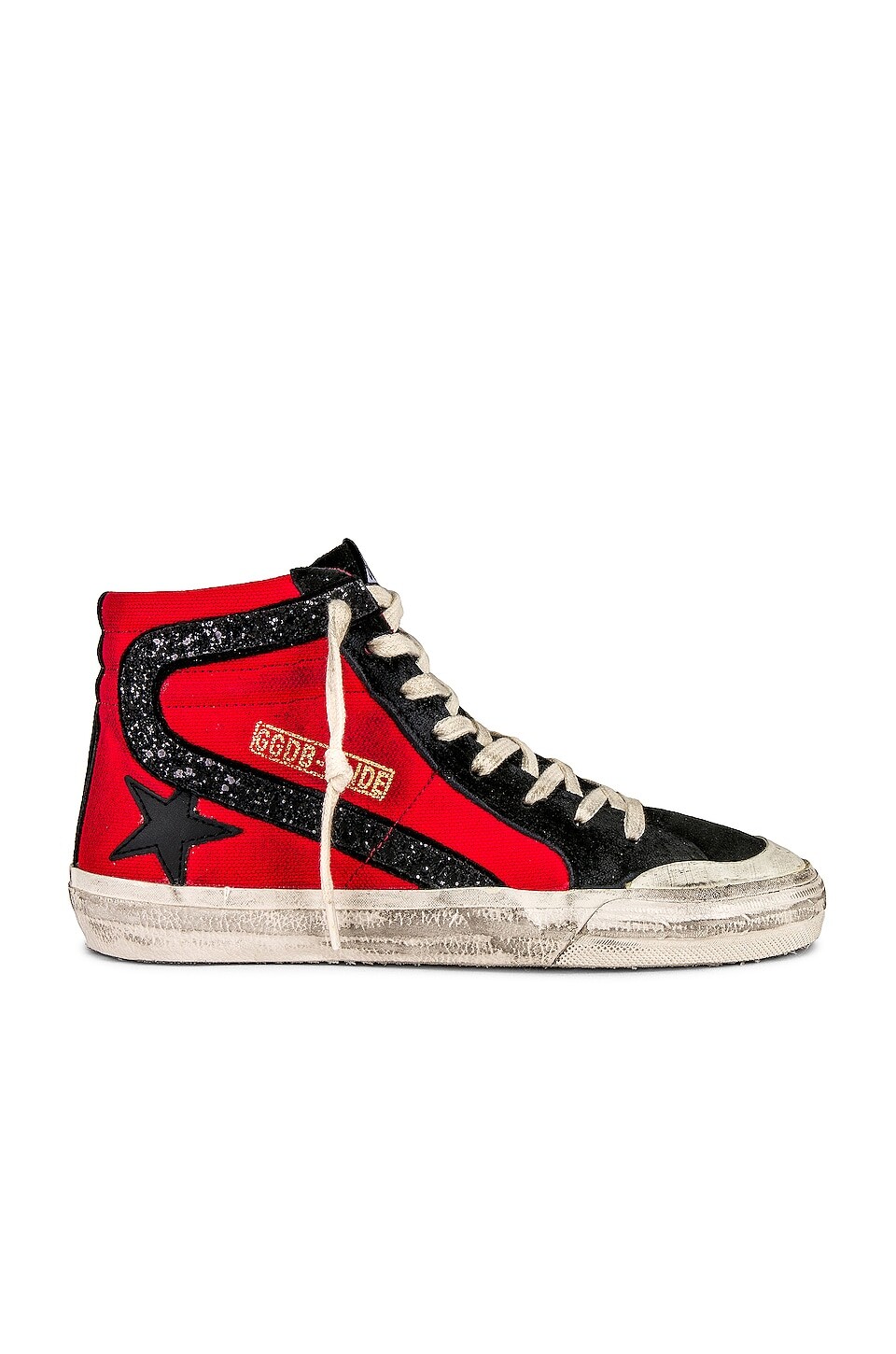 

Кроссовки Golden Goose Slide, цвет Red & Black