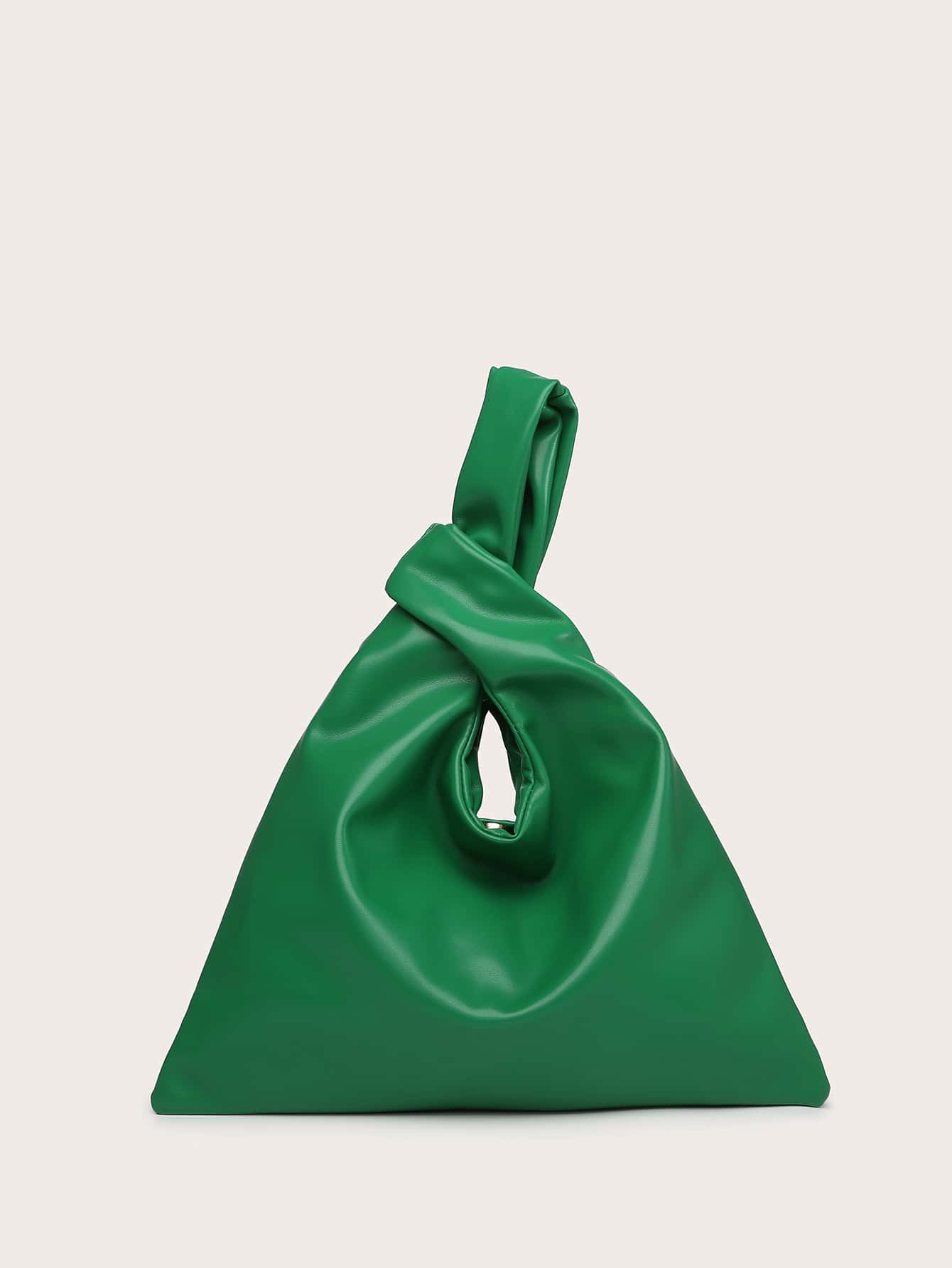 Минималистичная сумка с верхней ручкой, зеленый минималистская квадратная сумка с клапаном и двойной ручкой белый