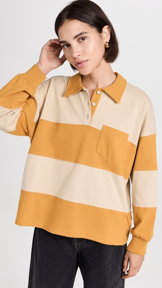 

Топ MWL by Madewell Dry Cotton Jersey Baklava Rugby