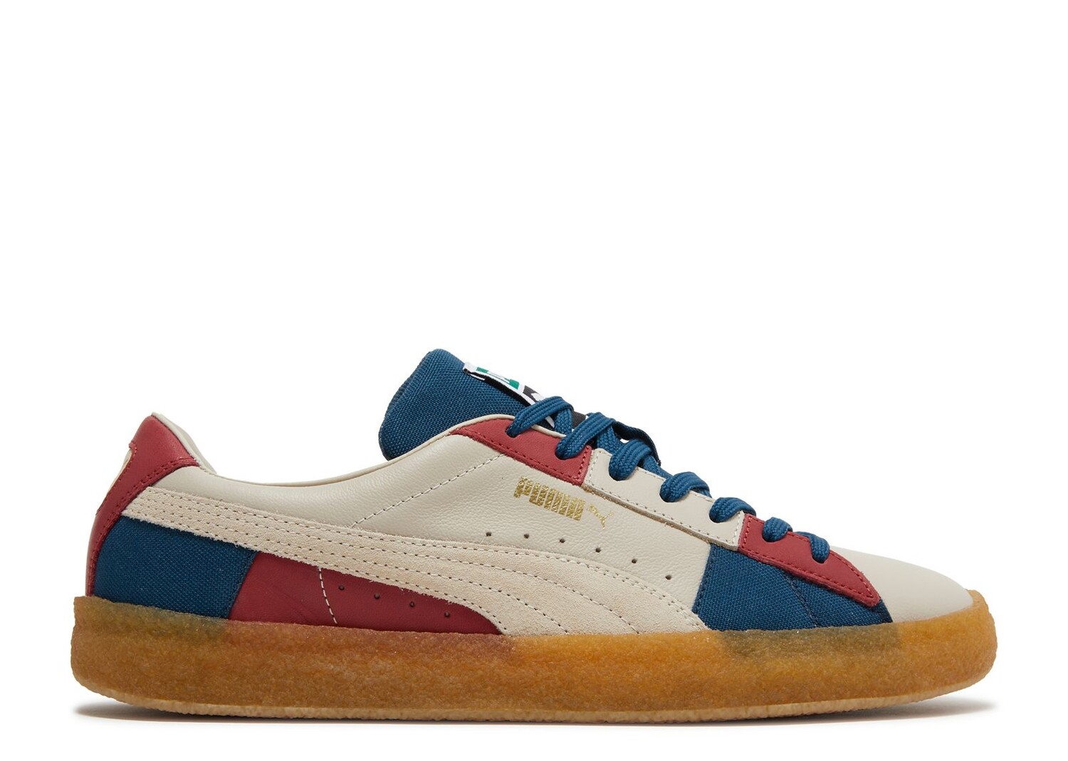 

Кроссовки Puma Suede 'Crepe Patch - Peyote Blue Red', кремовый, Бежевый