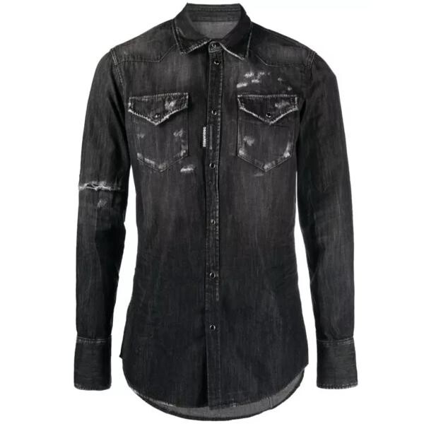 

Футболка long-sleeve denim shirt Dsquared2, черный