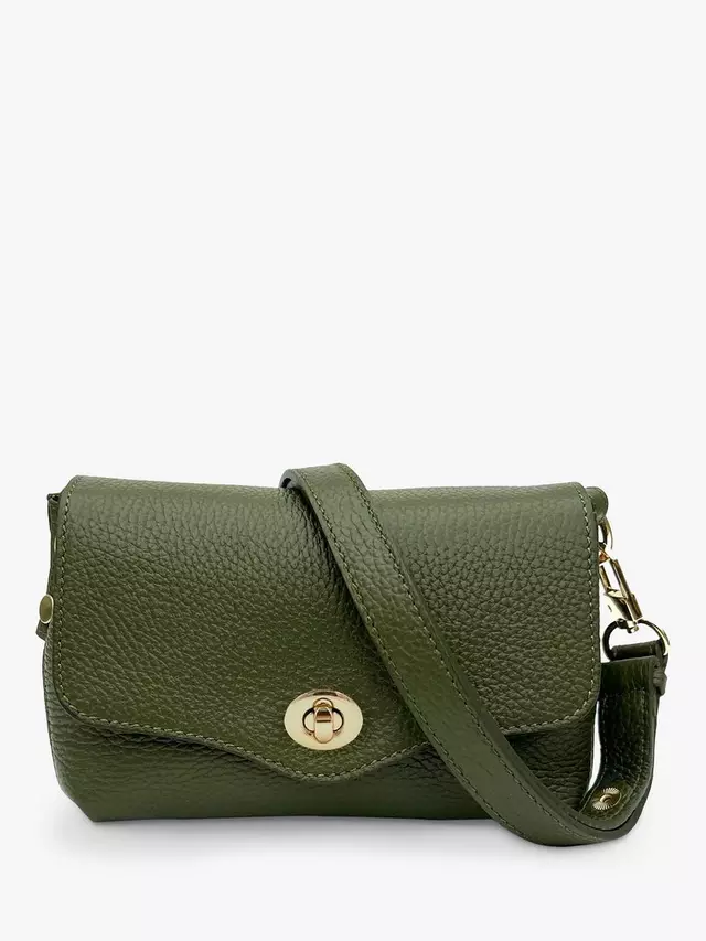 

Сумка кросс-боди Apatchy Jemima Leather Turn Lock, оливковый