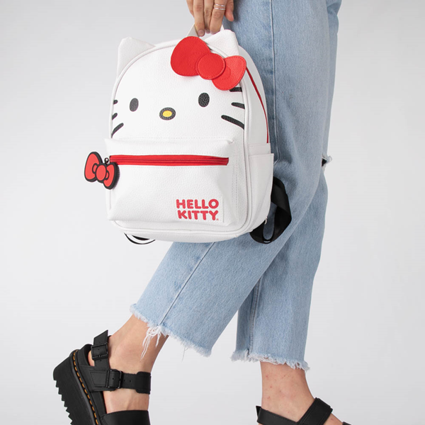 Мини-рюкзак Hello Kitty, белый/красный высококачественная роскошная коробка для часов из искусственной кожи с 5 отделениями модный стиль для удобного хранения в путешествии чех