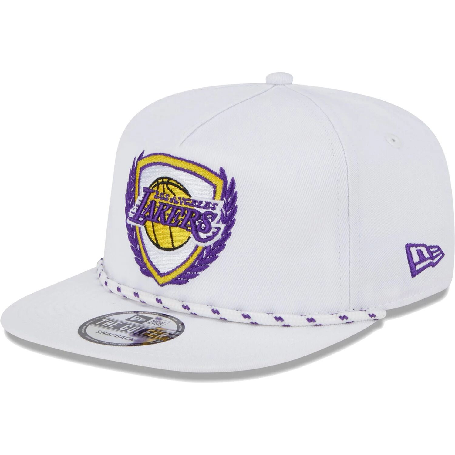 

Мужская белая кепка New Era Los Angeles Lakers The Golfer Crest Snapback