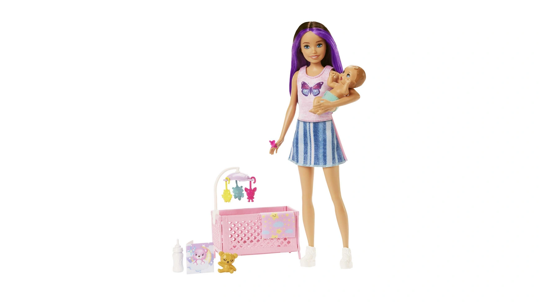 цена Barbie «Skipper Babysitters Inc.» Игровой набор «Шкипер» «Сонный малыш Шкипер»